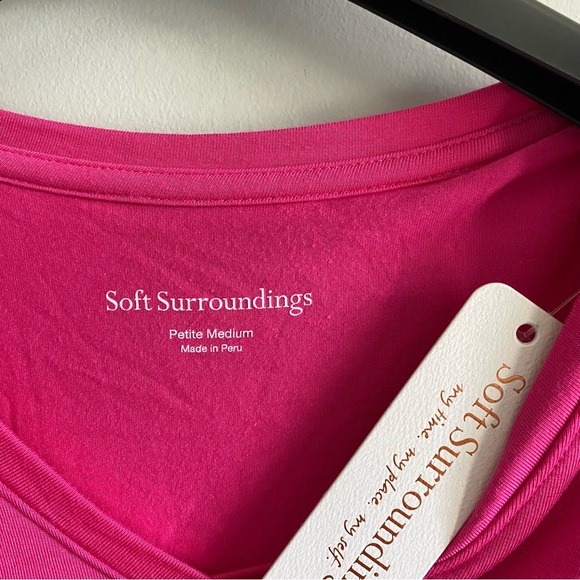 Soft Surroundings Petites Indeevar Tunic in fuschia purple size petite medium - Picture 5 of 7